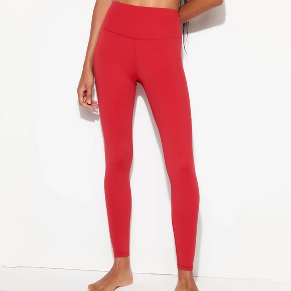 NirvanaTech Lotus* 7/8 Legging Red Poppy Leggings Yoga Tights XS - Picture 1 of 6